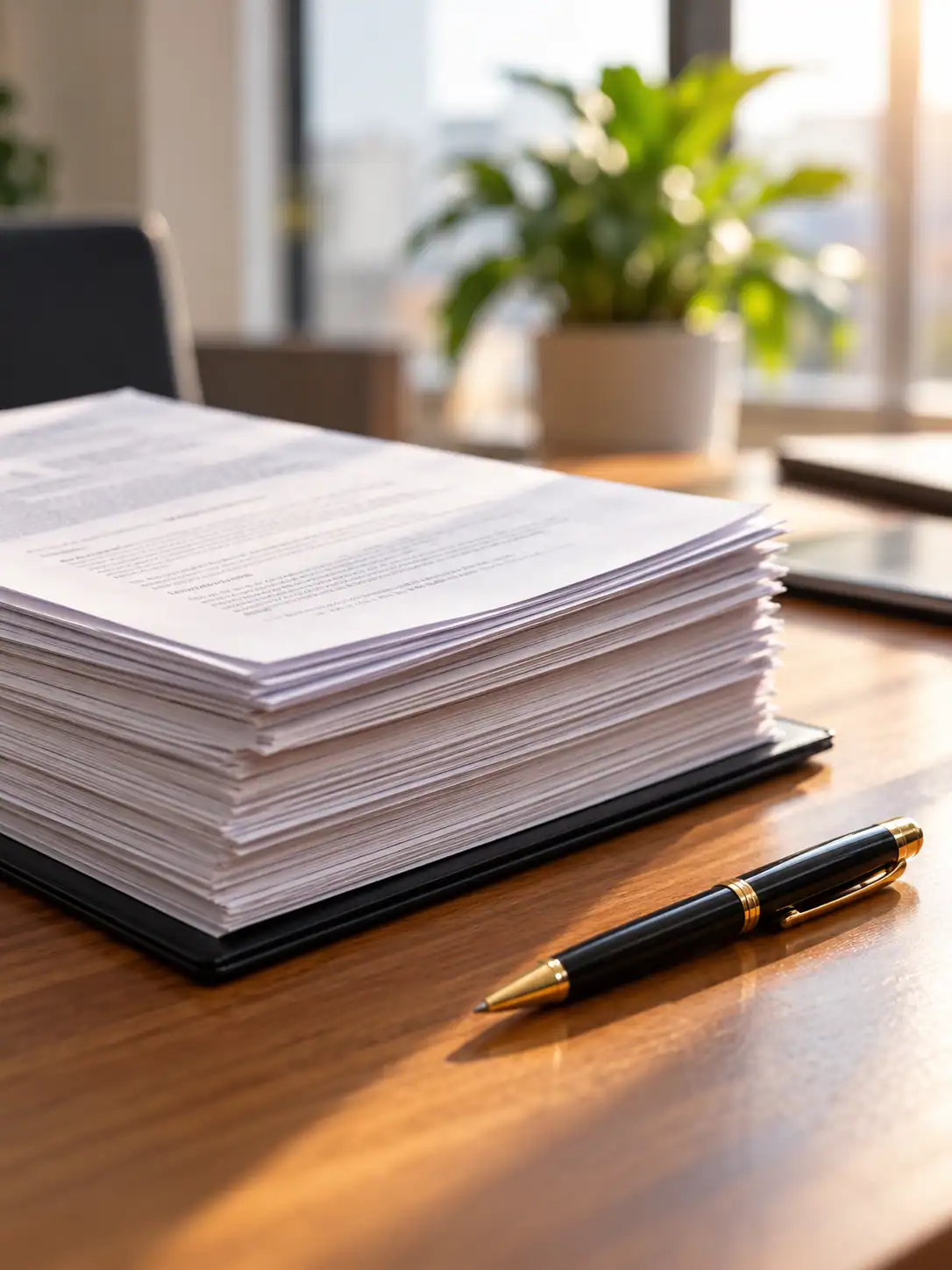 Un lavoratore legge una lettera di contestazione disciplinare insieme a un operatore