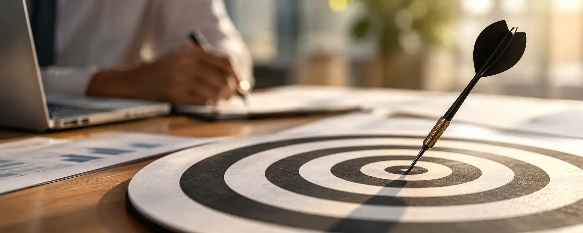Due persone confrontano appunti per definire la strategia da seguire